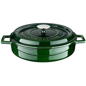 Resim Lava 28 CM Majolica Yeşil Çok Amaçlı Döküm Yayvan Tencere 