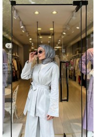 Resim Oe25y939654 Omelya Keten Ceket Yeşil 