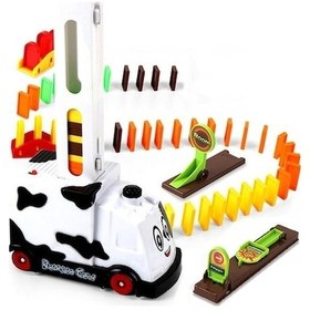 Resim Ankatek With White Train Toy Sound Puzzle Music Light Licensing Electric Electric Domino Cow Car Car Automatic And Ev - 128g-yellow 