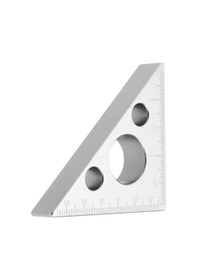 Resim Geleneksel 90 Derece Alüminyum Alaşımlı Yükseklik Cetveli Metrik İnç Ağaç İşleme Üçgen Cetvel - Büyük 