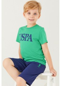 Resim U.S. Polo Assn Harmony Details Yeşil Erkek Çocuk Bermuda Takım Yeşil 