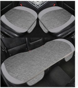 Resim Bod Oto Koltuk Koruyucu Keten Minder Cepli 3 Lü Set Gri 