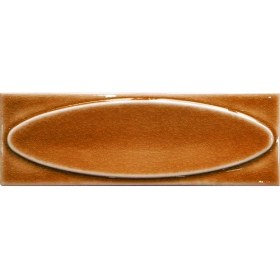Resim Can Seramik - 7*21 Cm. Karamel Kabartmalı Elips Çini Karo (5 Li 1 Paket) 
