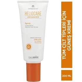 Resim Heliocare Advanced Güneş Koruyucu Sprey SPF50 UVA/UVB 200ml 
