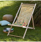 Resim Bluehomeconcept Adawall Renkli Çiçek Detaylı Şezlong 