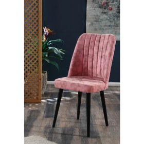 Resim My Massa Polo Sandalye - Ahşap Siyah Ayaklı 
