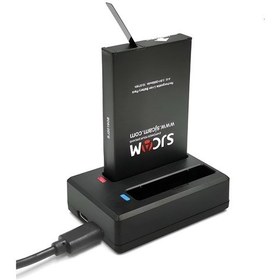 Resim SJCAM A10 ve A20 Aksiyon Kameraları için İkili Yedek Batarya Şarj 