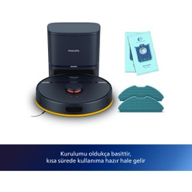 Resim Philips HomeRun 2100 Serisi Aqua İstasyonlu Lacivert Robot Süpürge, XU2100/10 