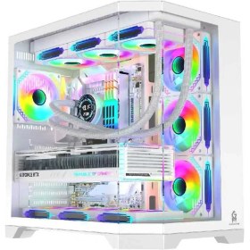 Resim F-7 Edge 7x Argb Pwm Fan Siyah Atx Akvaryum Gaming Kasa Oyuncu Kasası 