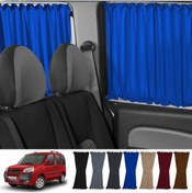 Resim Oto Pandami Fiat Doblo I 2000-2010 Uyumlu Mavi Raylı Oto Perde Takımı 
