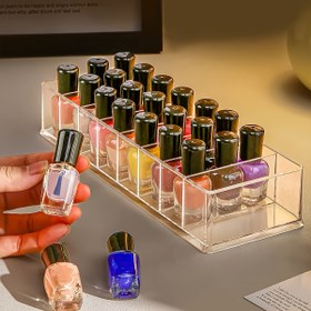 Resim 8 Bölmesi Olan Şeffaf Akrilik Tırnak Cilası Düzenleyici - Seyahat, Masaüstü Konteyner için Şeffaf Makyaj Saklama Ekranı, Güç Gerektirmez, Seyahat Makyaj Düzenleyici|Şeffaf Tasarım|Şeffaf Akrilik Malzeme, Tırnak Sanatı Dekoru 