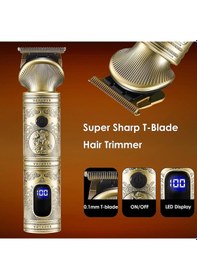 Resim VGR T Bıçak Saç Kesme Makinesi + Folyo Tıraş Makinesi Altın 