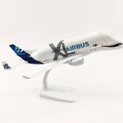 Resim 1 adet 20.07 cm Alaşımlı Beyaz ve Mavi Tekerlekli Beluga Airbus XL Modeli - Detaylı AIRBUS Logolu Statik Uçak, Ev, Ofis veya Araba Dekoru için Koleksiyoncu Hediyesi, Modern Uçak Replikası | Alaşım Yapısı 