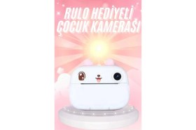 Resim Çocuklara Özel Şirin Tasarımlı Mini Fotoğraf Yazıcısı 3 Adet Rulo Hediyeli 