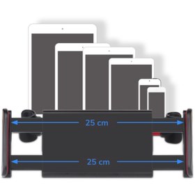 Resim Buffer Oto Koltuk Arkası Telefon Tablet Tutucu Ayarlanabilir 360 Derece Dönebilen Pratik Stand 