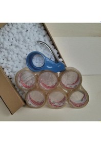 Resim Koli Bantlama Makinesi + 6 Koli Bandı Mavi Renk 1 