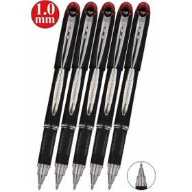 Resim Kırmızı İmza Kalemi 5 Adet Uniball Jetstream 1.0 Mm Pilot Kalem Sx-210 Hızlı Yazı Kalemi Roller Uçlu Likit Mürekkepli 