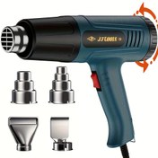 Resim JFTOOIS Ağır Hizmet Tipi Isı Tabancası - 4 Nozul ile Değişken Sıcaklık Kontrolü (50°C-650°C), Aşırı Yük Koruması, Endüstriyel Kaynak, PVC Küçültme, El Sanatları, Boya Çıkarma için İdeal - Avrupa Fişi, El Sanatları Aracı | Endüstriyel Isı Tabancası | Dayanıklı Yapı, El Sanatları için Isı Tabancası 