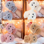 Resim Kadınlar için Kışlık Termal Tavşan Yüzü ve Patisi El Isıtıcılar - Peluş Polar Astarlı, Şirin Tavşan Kulakları & İfadeli Gözler, Soğuk Hava için yumuşak tüylü kış eldivenleri, İç ortu/kullanım (Gri, Beyaz, Kahverengi) Anime Hayranları İçin Mükemmel Hediye Sadece Elde Yıkama Aşırı soğuk hava için Kalınlaştırılmış polar Oyuncu Tasarım ile Kabartmalı Kulaklar ve Pençeler Öğrenciler ve Kayaktiviteleri İçin Ideal 