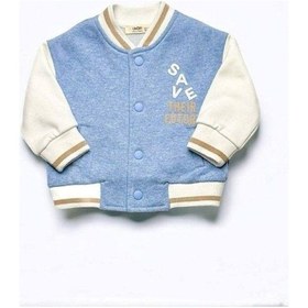 Resim Erkek Bebek İçi Şardonlu Save Yazılı Kolej Hırkası-14859 Mavi 