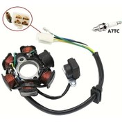 Resim Hightower 1 Adet 6 Kutuplu Bobin 5 Kablolu Dişi Fiş Ac Yarım Dalga Ateşleme Manyeto Stator Gy6 50cc-125cc Motor Atv Quad İçin 