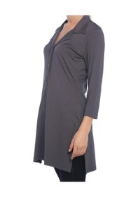 Resim Bulalgiy Kadın Gri Uzun Ceket-Hırka - Bga029712 
