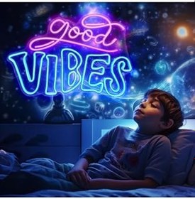 Resim Dekoraven Good Vibes Neon Led Tabela Dekoratif Aydınlatma, arcaderaven 