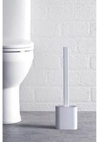 Resim Duvara Monte Edilebilir Kapaklı Askılı Klozet Yumuşak Silikon Başlıklı Tuvalet Fırçası Seti 4741 