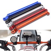 Resim 1pc Evrensel Alüminyum Alaşım Motosiklet Denge Çubuğu Uzantısı, Çok Fonksiyonlu Direksiyon Işıklığı Braketi, Motosiklet Aksesuarları 