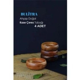 Resim 4 Adet Ahşap Bambu Çerez Tabağı Organik Bambu Kase Çerezlik & Bambu Çerezlik & Sofra Çerezlik 