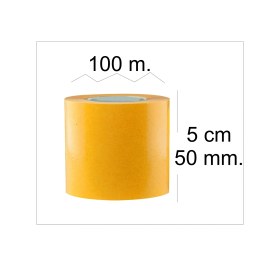 Resim Çift Taraflı Şeffaf Sarı Bant 100 M. Uzunlukta 50 Mm Eninde 1 