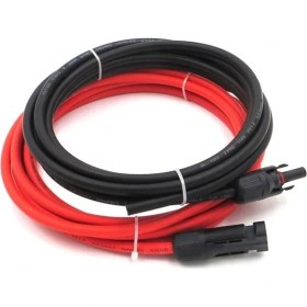 Resim Yakens Enerji Mc4 Soketli (4m+4m) 8 Metre 6mm Güneş Paneli Hazır Solar Kablo Siyah Kırmızı 