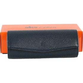Resim SKS Leben 603 46B 08 Büyük Boy Deri Unisex Gözlük Kabı Mavi 