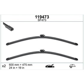 Resim VALEO SİLECEK SÜPÜRGESİ 600/475 MM AEROTWIN MERCEDES 2012 > (KİLİTLİ) 