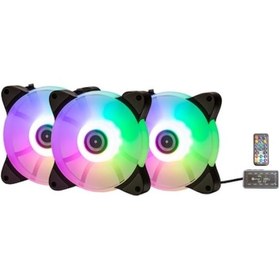 Resim Performax Lumina Rgb 120Mm Kumandalı Üçlü Fan Kiti 