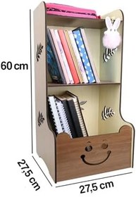 Resim Notpa Çocuk Odası İçin Raf, Çocuk Odası Kitaplık, Oyuncak ve Eşya Rafı Dolap Ceviz, 8692016029452 