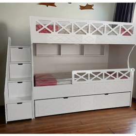 Resim Cordoba Tamamı Mdf Lake Boyalı Yavrulu 3 Lü Ranza B 