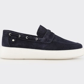 Resim Elle Shoes Lacivert Deri Erkek Günlük Loafer 