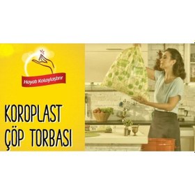 Resim Koroplast Güçlü Çöp Torbası Orta Boy 15 Adet 8li 