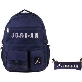 Resim Jordan Air Brooklyn Navy Blue Lacivert Ikili Sırt Çantası ve Kalemlik Seti - Erkek Çocuk - SETJA-Q3184C 