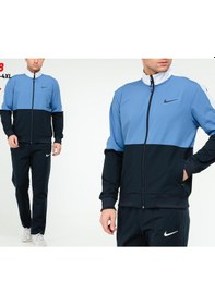 Resim Nike Ea-4058 Battal Beden Erkek Polyester Eşofman Takımı Lacivert 