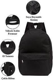 Resim Av A Dos Siyah Unisex Orjinal Impartex Kumaş Dizüstü Laptop Okul Kurs Kamp Seyehat Gezi Günlük Kullanım Sırt Çantası 
