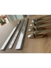 Resim Big Shopia Egea Cross Krom Kapı Kolu ve Kapı Eşiği Seti Paslanmaz Çelik 