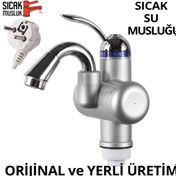 Resim Sıcak Musluk Elektrikli Ani Su Isıtıcı Termal Şofben Musluk Lavaboya Monteli Asg-3s 