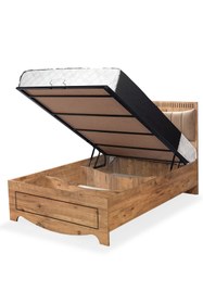 Resim Setay Papatya Genç Odası - 3 Kapaklı Dolap, Bazalı Karyola, Masa - 90x190 