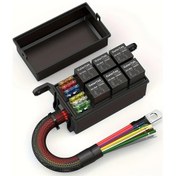 Resim Tongdashop 6 Yollu Röle Kilitli Kutu 12v Araç Kablolama Seti - Otomobil, Kamyon, Tekne İçin 