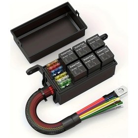 Resim Tongdashop 6 Yollu Röle Kilitli Kutu 12v Araç Kablolama Seti - Otomobil, Kamyon, Tekne İçin 