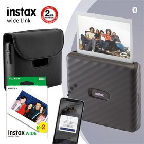 Resim Instax Wide Link Gri Akıllı Yazıcı ve Çantalı Hediye Seti 4 