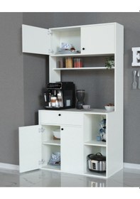 Resim Luwak Kahve Köşesi Çekmeceli Çok Amaçlı Mutfak Dolabı Beyaz Afm151 Beyaz 