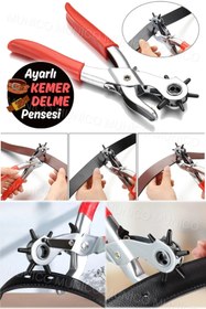 Resim Gaggani Delme Pensesi Çok Fonksiyonlu Emek Tasarrufu Kemer Zımba Ev Deri Kemer Kuşgözü Delme Makinesi Aparat 